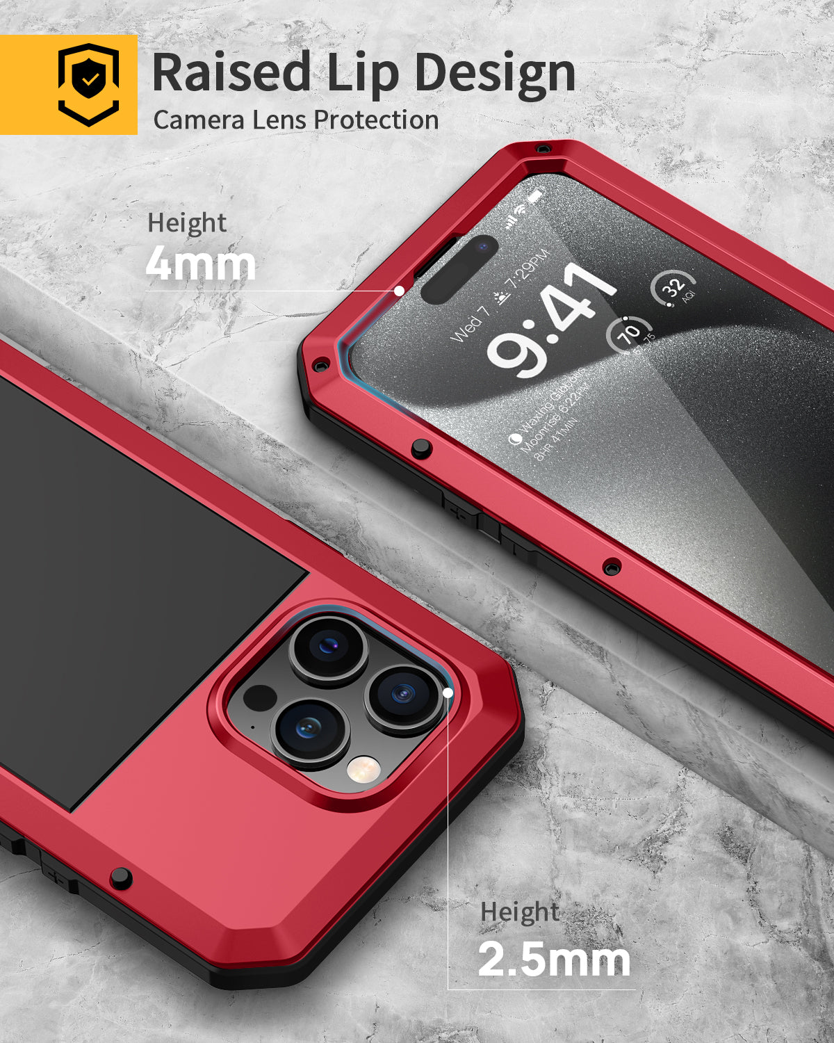 Lanhiem for iPhone 15 Pro Max Case Heavy Duty Shockproof Cover Tough A Lanhiem for iPhone 15 Pro Max Case Heavy Duty Shockproof Cover Tough A
