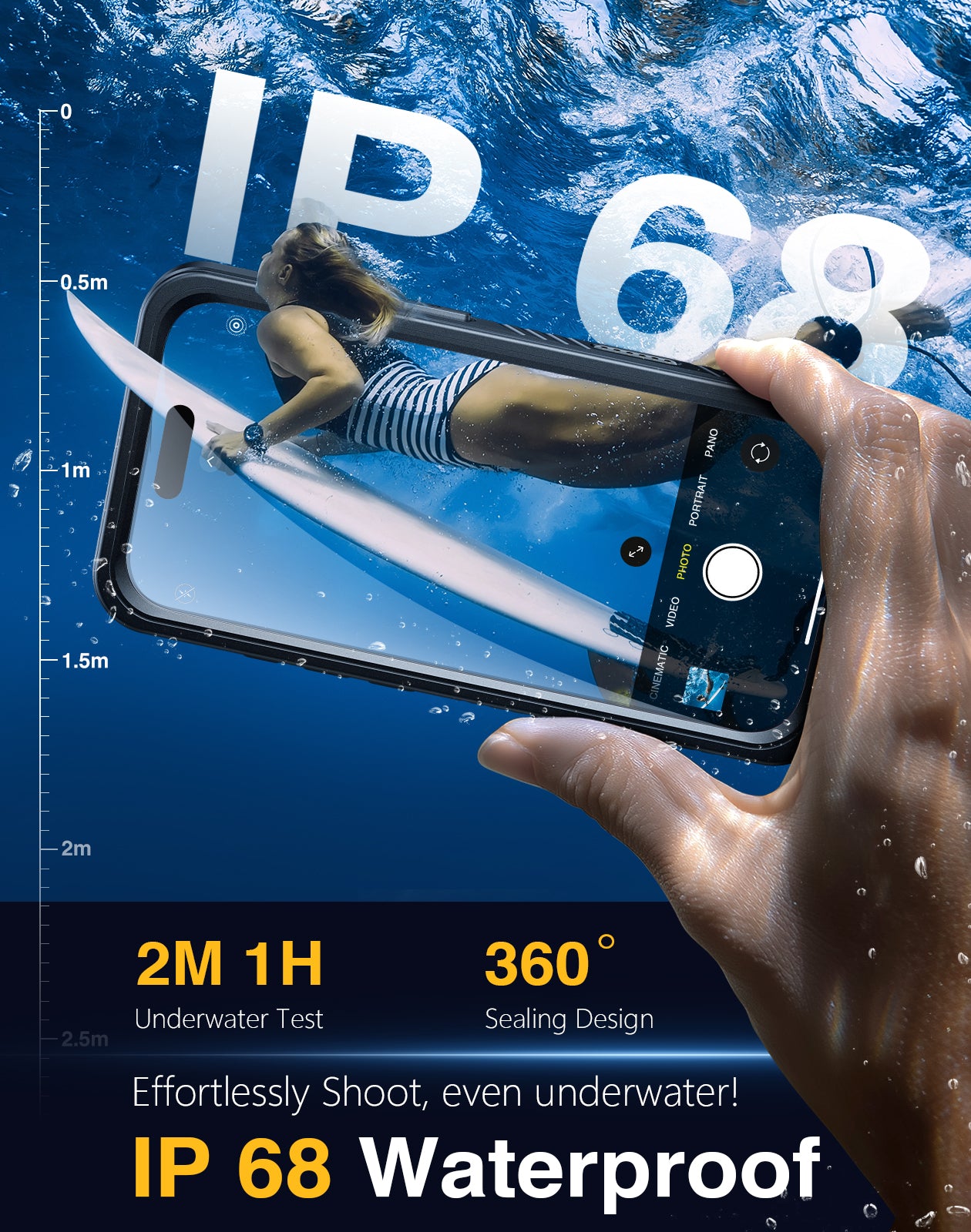 Lanhiem Magnetic for iPhone 17 Pro Case Waterproof, Built in Screen Protector & Camera Protection, [Compatible with MagSafe] Full Body Dustproof Heavy Duty Rugged Phone Case 6.3'' (Black)