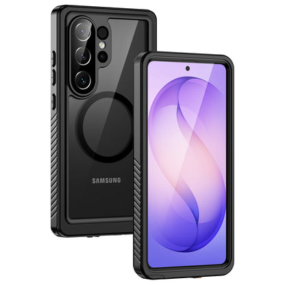 Lanhiem for Samsung Galaxy S26 Ultra Case, IP68 Waterproof Dustproof, Magnetic, Built-in Screen Protector, Rugged Full Body Shockproof Cover for Galaxy S26 Ultra 5G 6.9 Inch, Black/Clear